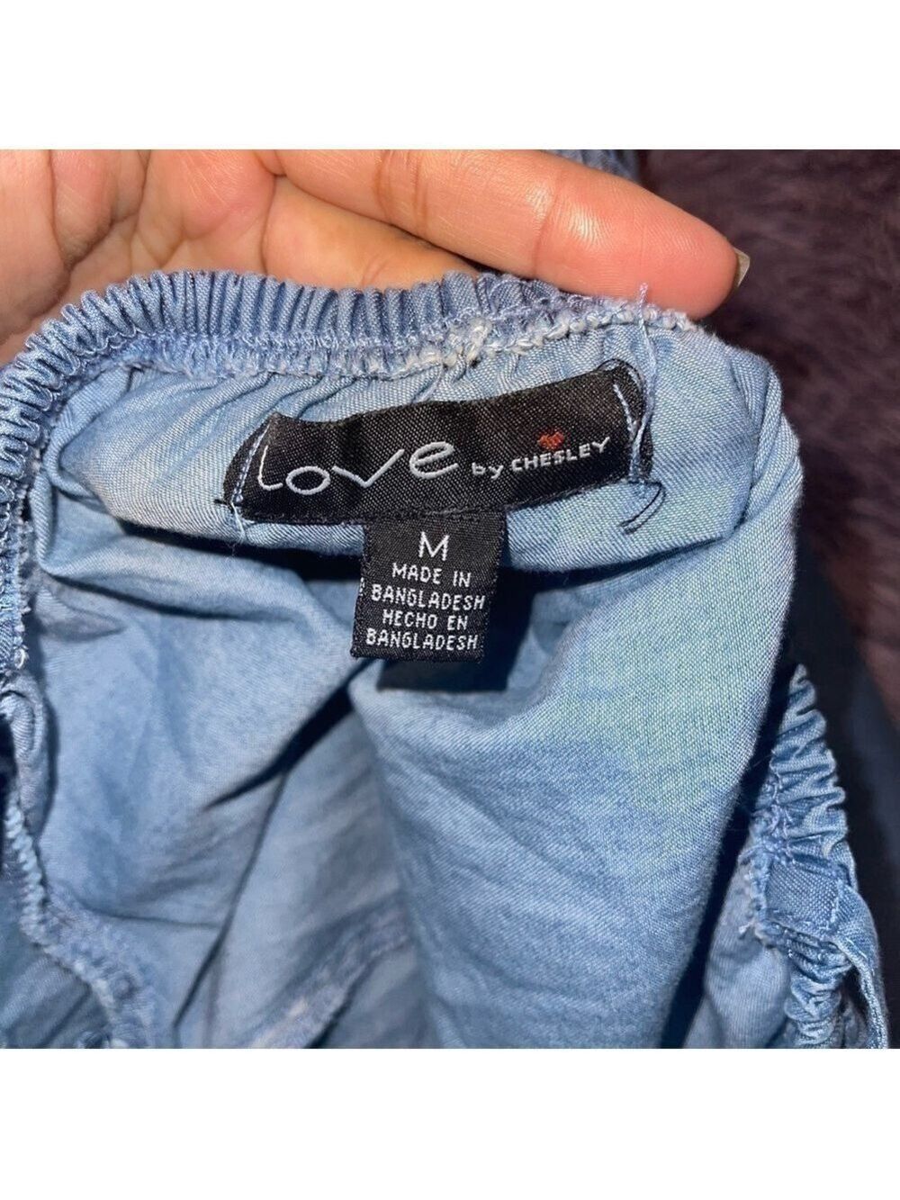 Love by Chesley NWOT Denim Off-shoulder Dress - Picture 9 of 9